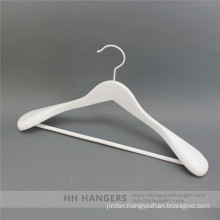 Hh Brand White Wooden Top Hanger for Clothes Suit Coat for Closet